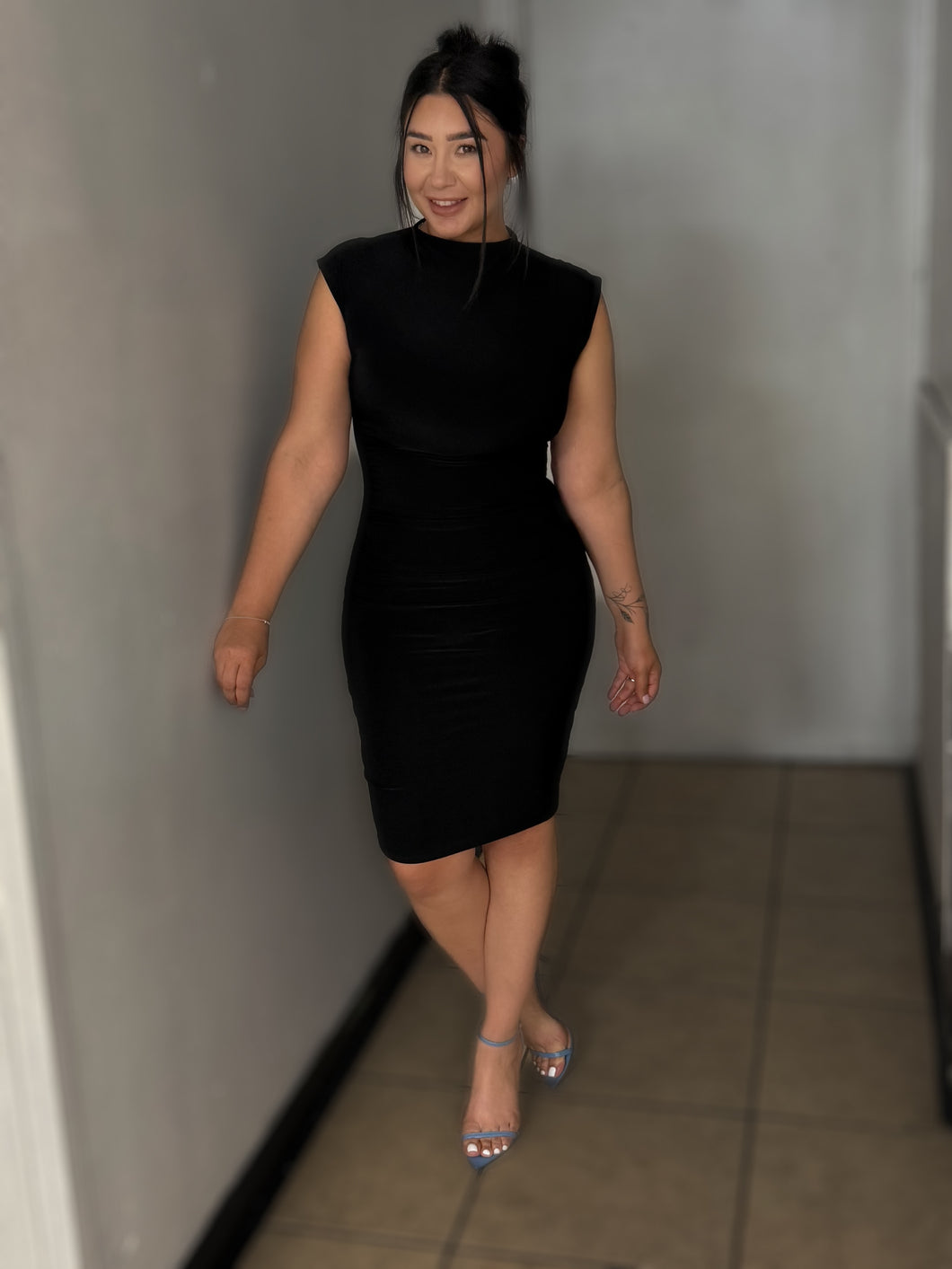 kiss me mock neck dress