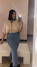 Load image into Gallery viewer, Right On the Line Denim Skirt
