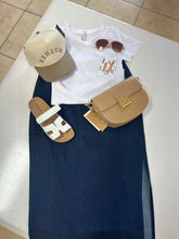 Load image into Gallery viewer, Right On the Line Denim Skirt
